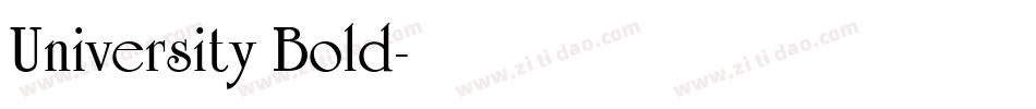 University Bold字体转换